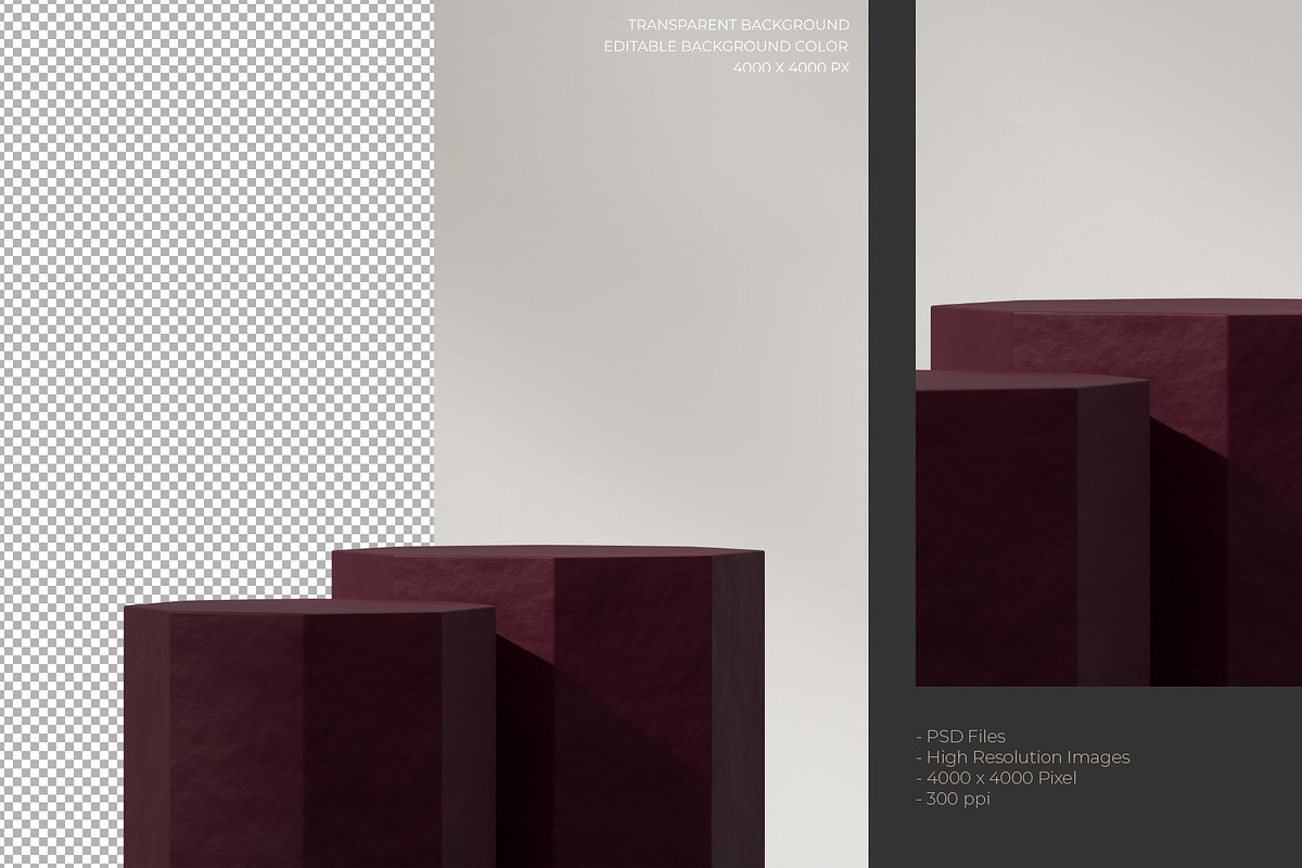 5 Podium with Transparent Background, a Background Graphic by faustudio (Photo 4 of 7)