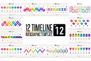 Timeline Infographic Template set 12, a Presentation Template by Paperboxshop (Thumbnail 1 of 3)