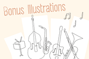 Quintet Font + Bonus Illustrations, a Sans Serif Font by Lauren Ashpole (Thumbnail 5 of 5)