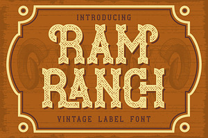 Ram Ranch Western Layered Font, a Serif Font by JumboDesign