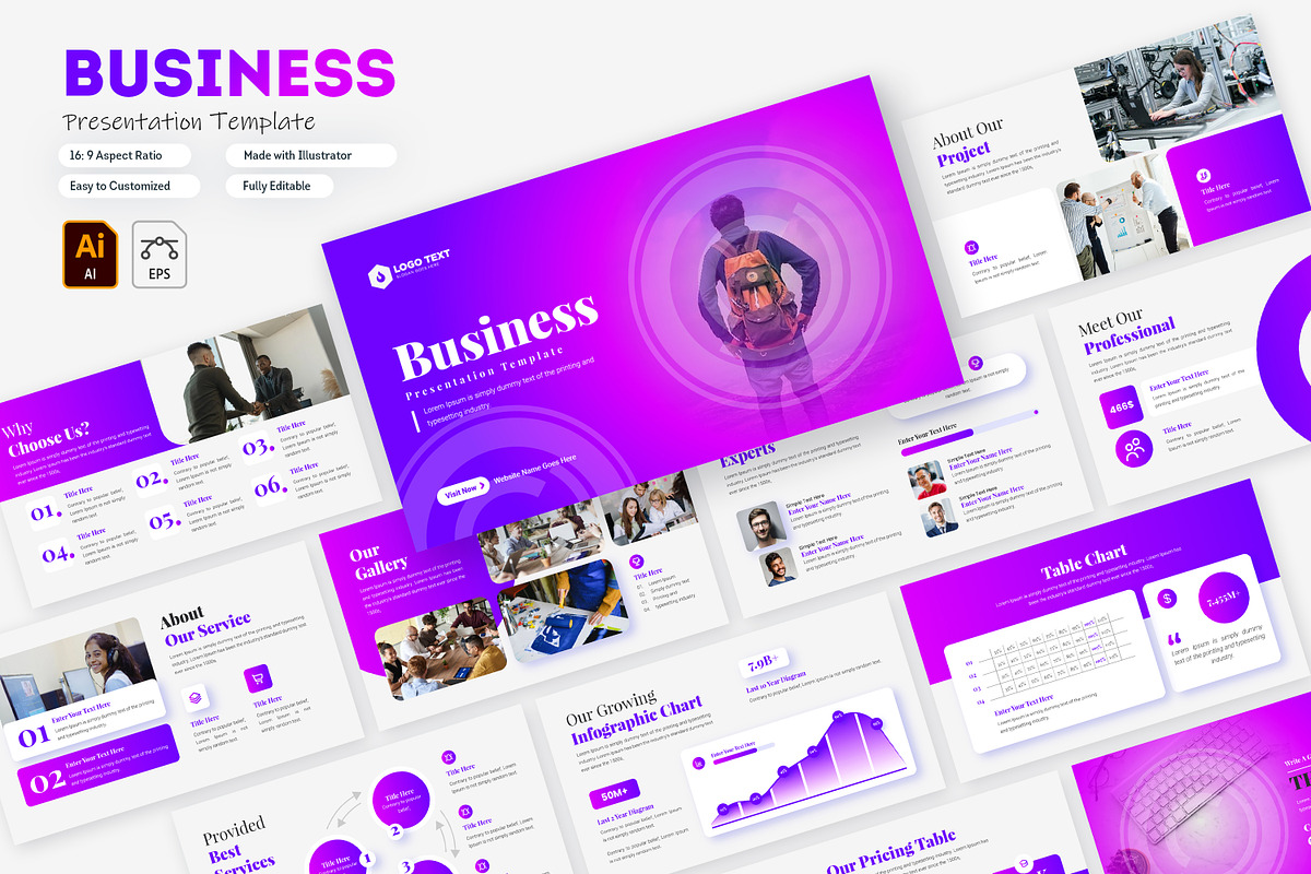 Business Presentation Slide Template, a Presentation Template by zahidhossainalif (Photo 1 of 5)