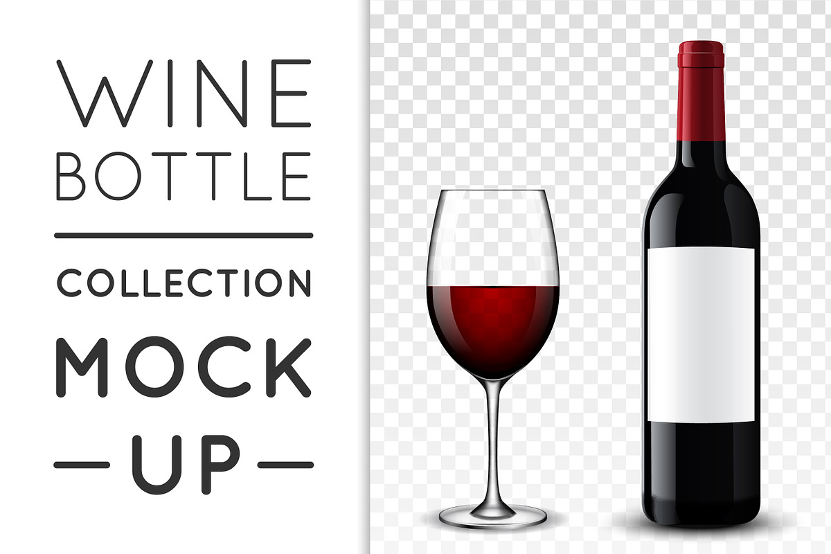 Wine bottle. Mock-up set., a Product Mockup by Nomber_86 (Photo 1 of 8)