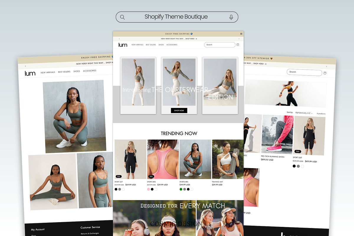 Lum Boutique Shopify Theme Website, a Shopify Template by Cosmic Design (Photo 2 of 9)