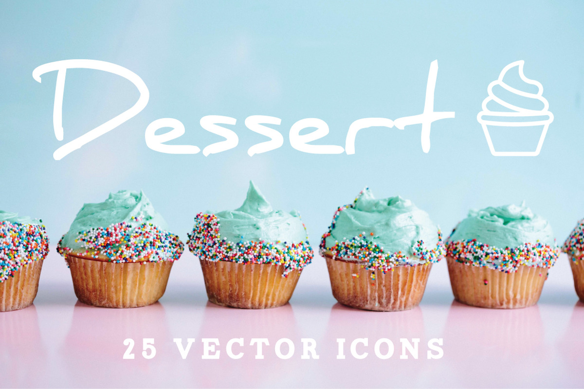 DESSERT - vector line icons, an Outline Icon by marusdesign (Photo 1 of 2)
