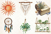 Boho Lifestyle Clipart, an Illustration by Libby Wishes (Thumbnail 5 of 6)