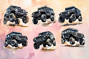 cartoon  jeep watercolor bundle, an Object Graphic by Pixxel_Studio (Thumbnail 3 of 3)