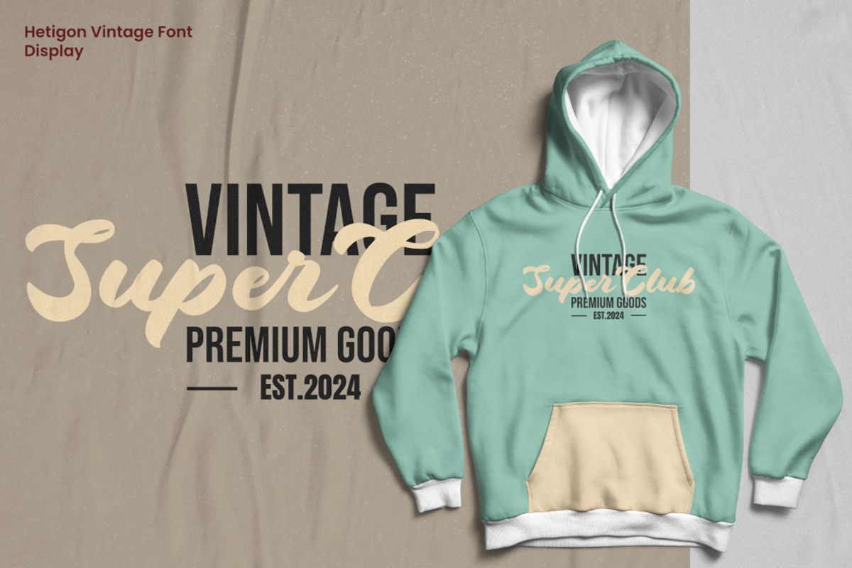 Hetigon Vintage, a Script Font by Rahagita Studio (Photo 7 of 9)