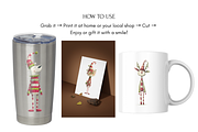 Quirky Christmas Clipart Characters, a Seasonal Illustration by Print Haven Mochi Vintage (Thumbnail 6 of 7)