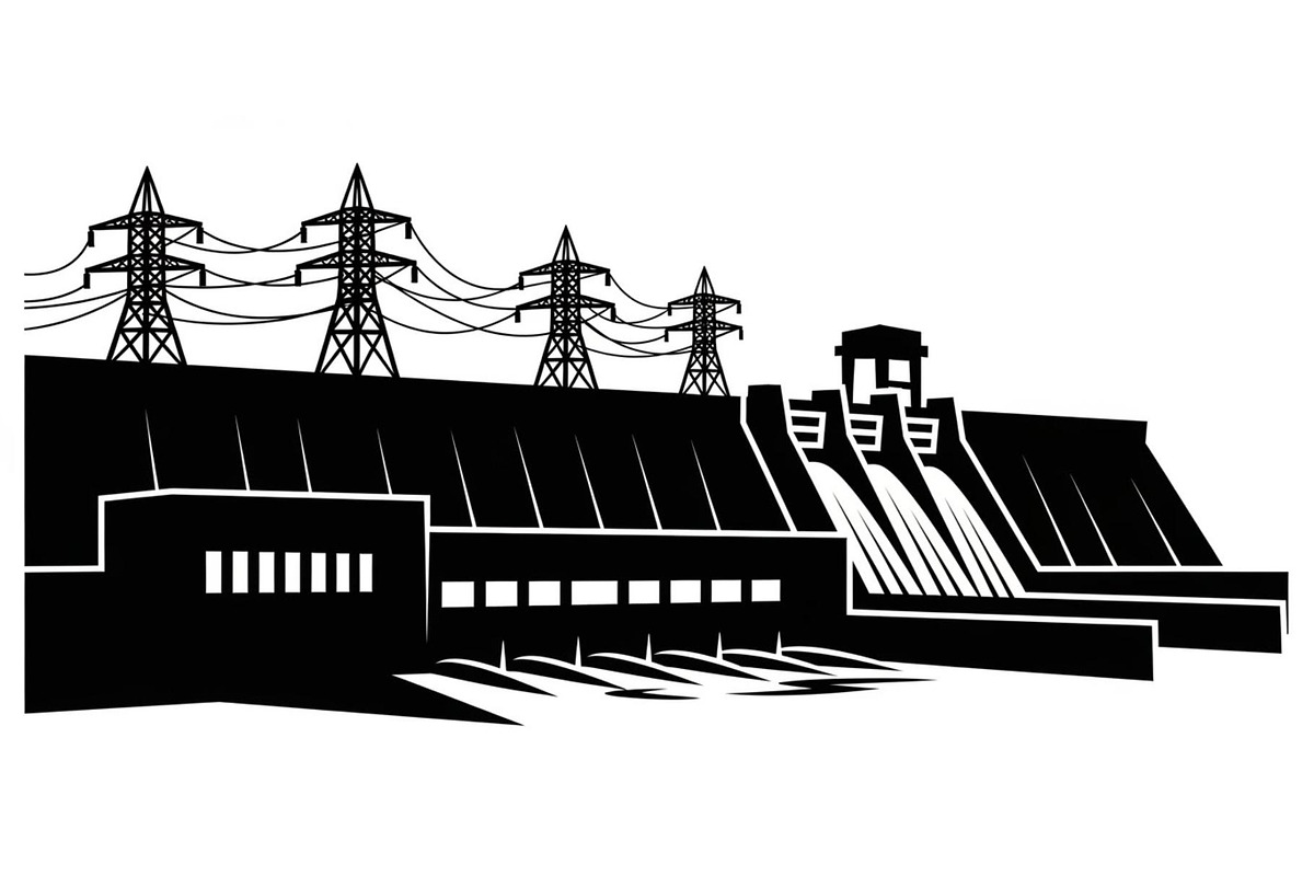Hydroelectric Dam Power Silhouette, an Illustration by musafir_fashion (Photo 14 of 16)