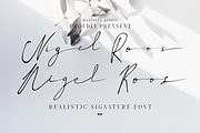Nigel Roos Signature, a Script Font by madeDeduk (Thumbnail 1 of 8)