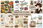 Prompt Vintage Travel Clipart, a Transportation Illustration by Creative design (Thumbnail 1 of 7)