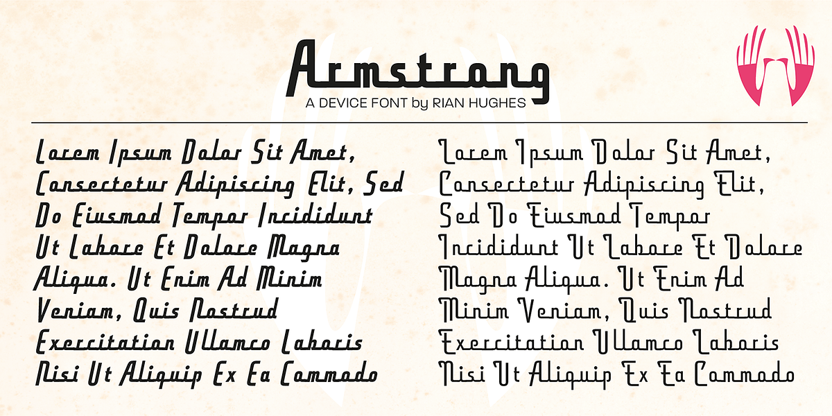 Armstrong, a Script Font by Device (Photo 5 of 6)