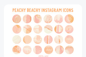 Peachy Beachy Instagram Icons