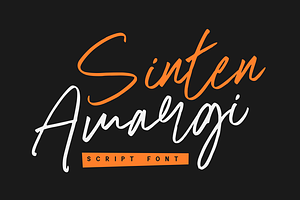 Sinten Amargi - Script Font