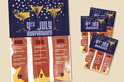 Menu Drinks 4 July Poster Flyer Flag, a Print Template by McLittle Stock (Thumbnail 1 of 2)