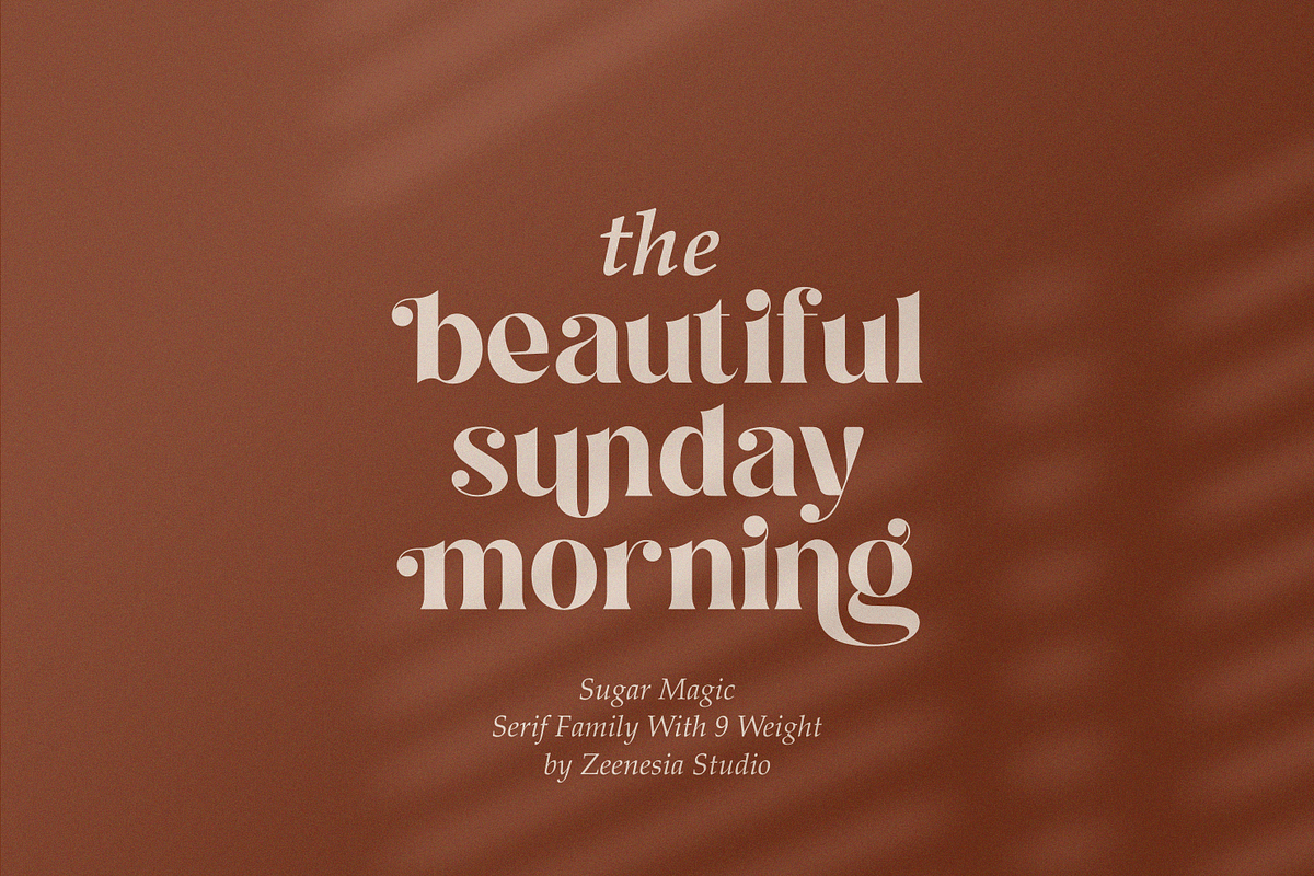 Sugar Magic Serif - 9 Font Family, a Serif Font by zeenesia (Photo 16 of 26)