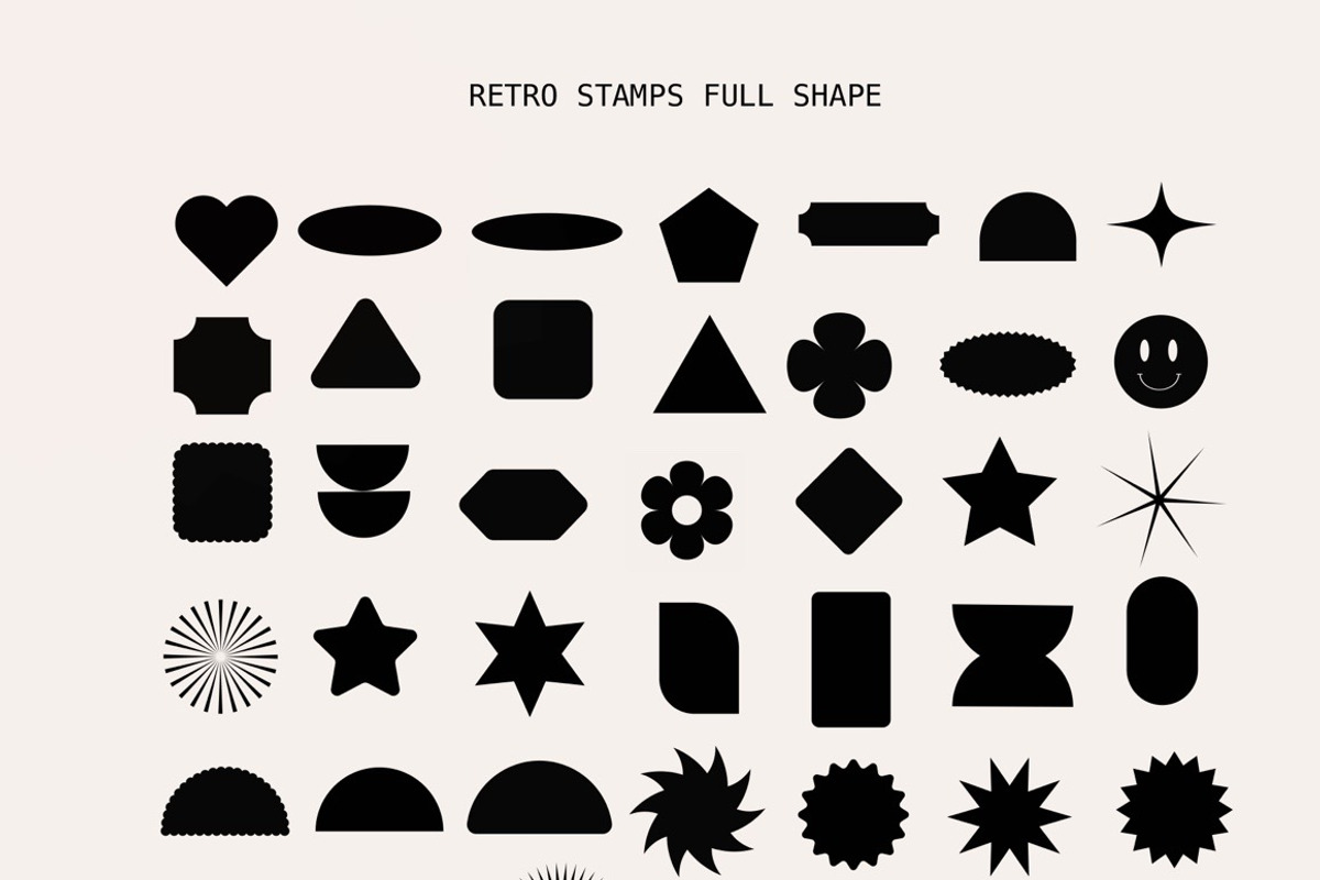Geometric Shapes Stamps Procreate, a Brush Add-On by Darla Studio (Photo 10 of 12)