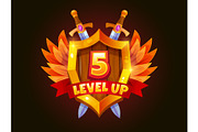 Game level up badge. Winner trophy, an Object Illustration by Stock-Smart-Start (Thumbnail 1 of 3)