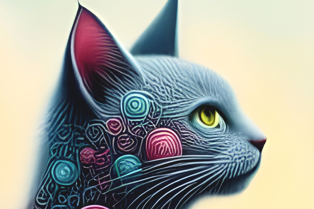 Cat from a Far Away Fantasy Land, an Animal Illustration by Sharon Schwalbe (Photo 1 of 2)