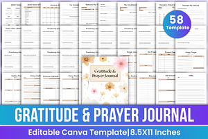 Gratitude & Prayer Journal Canva, a Stationery Template by Mustafiz