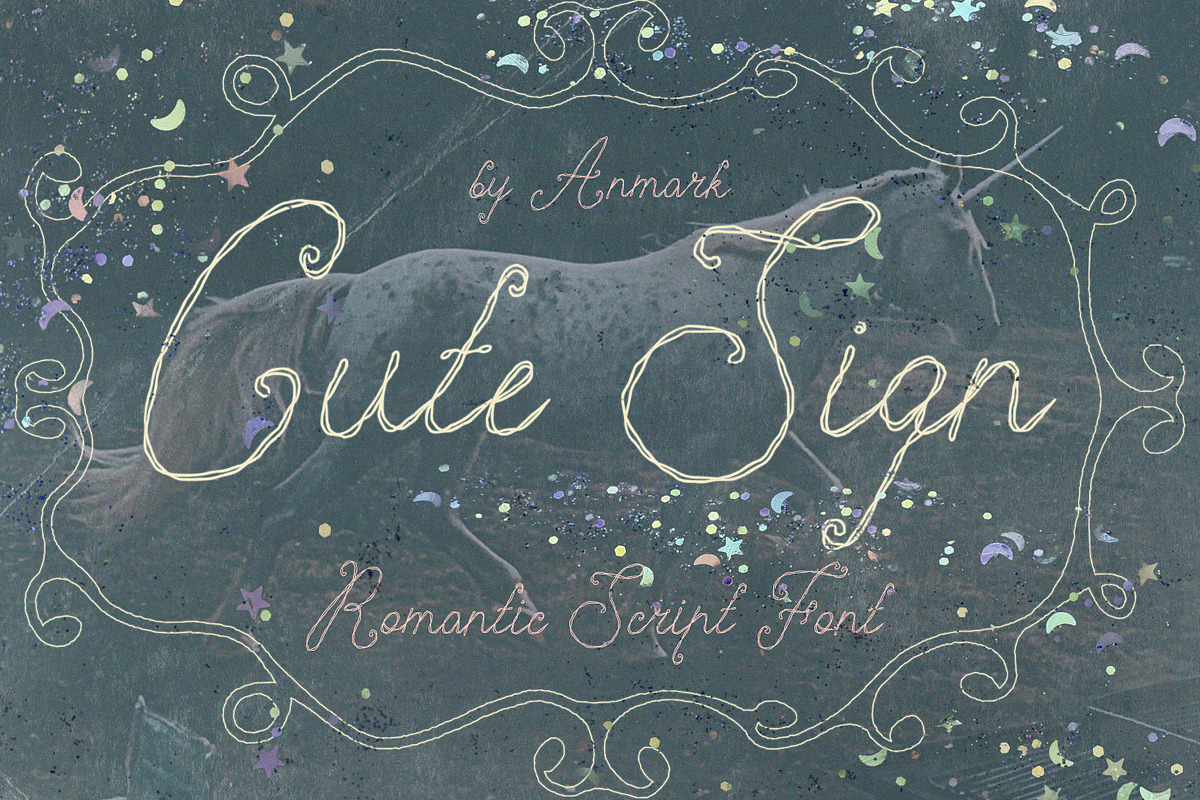 Cute Sign Romantic Textured Script, a Script Font by AnMark (Photo 1 of 11)