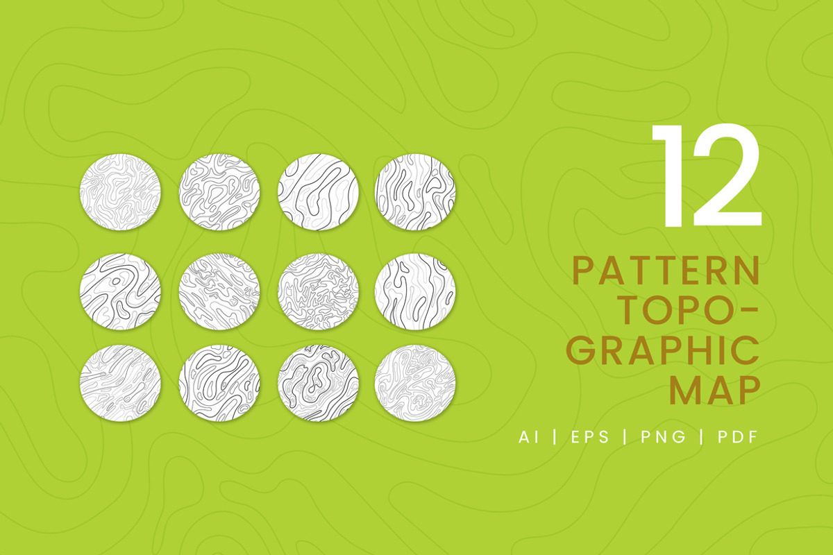 12 Pattern Topographic Map, a Pattern Graphic by Thirtypath Studio (Photo 5 of 5)