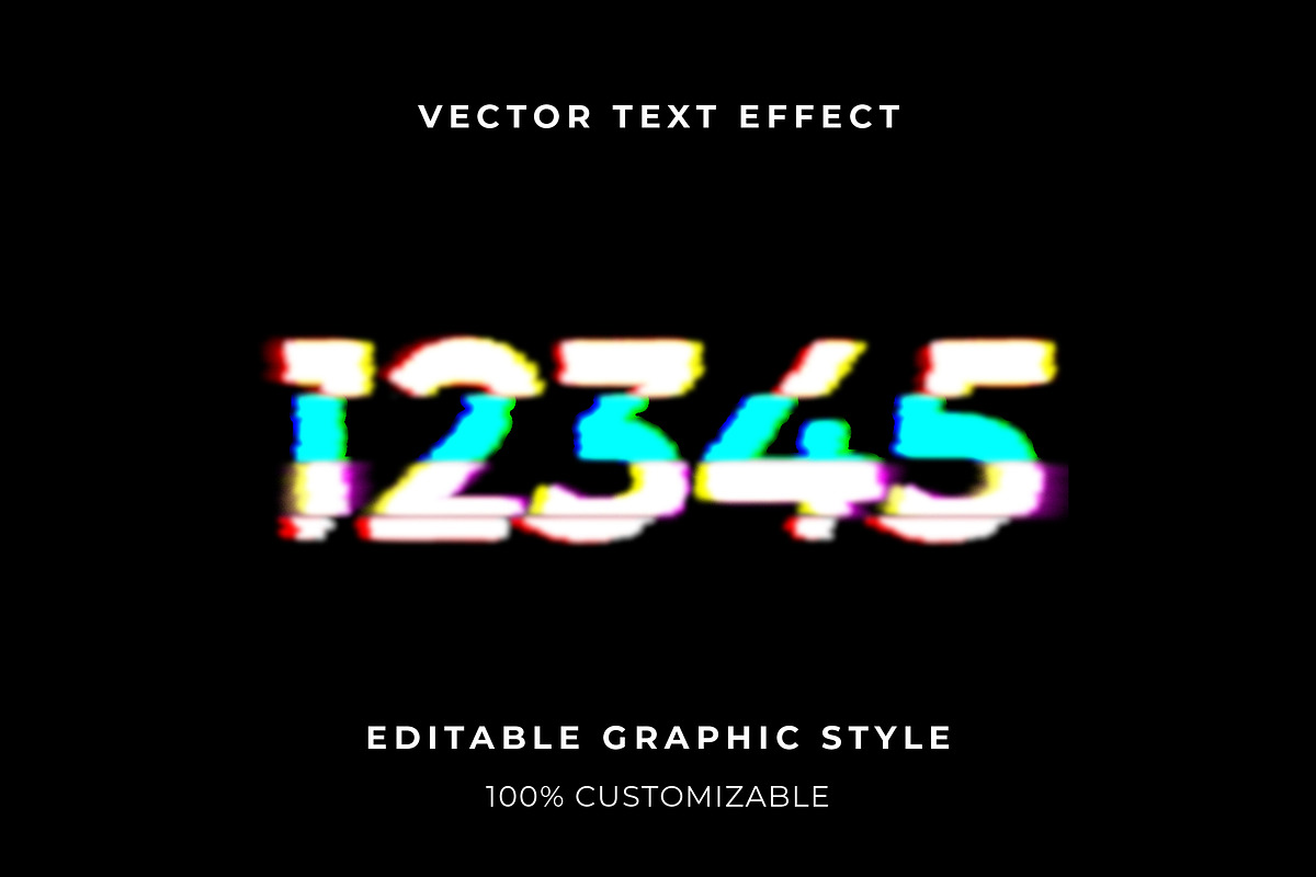 RGB Glitch Noise Text Effect preview 2