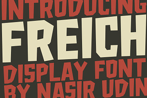 Freich, a Sans Serif Font by Nasir Udin