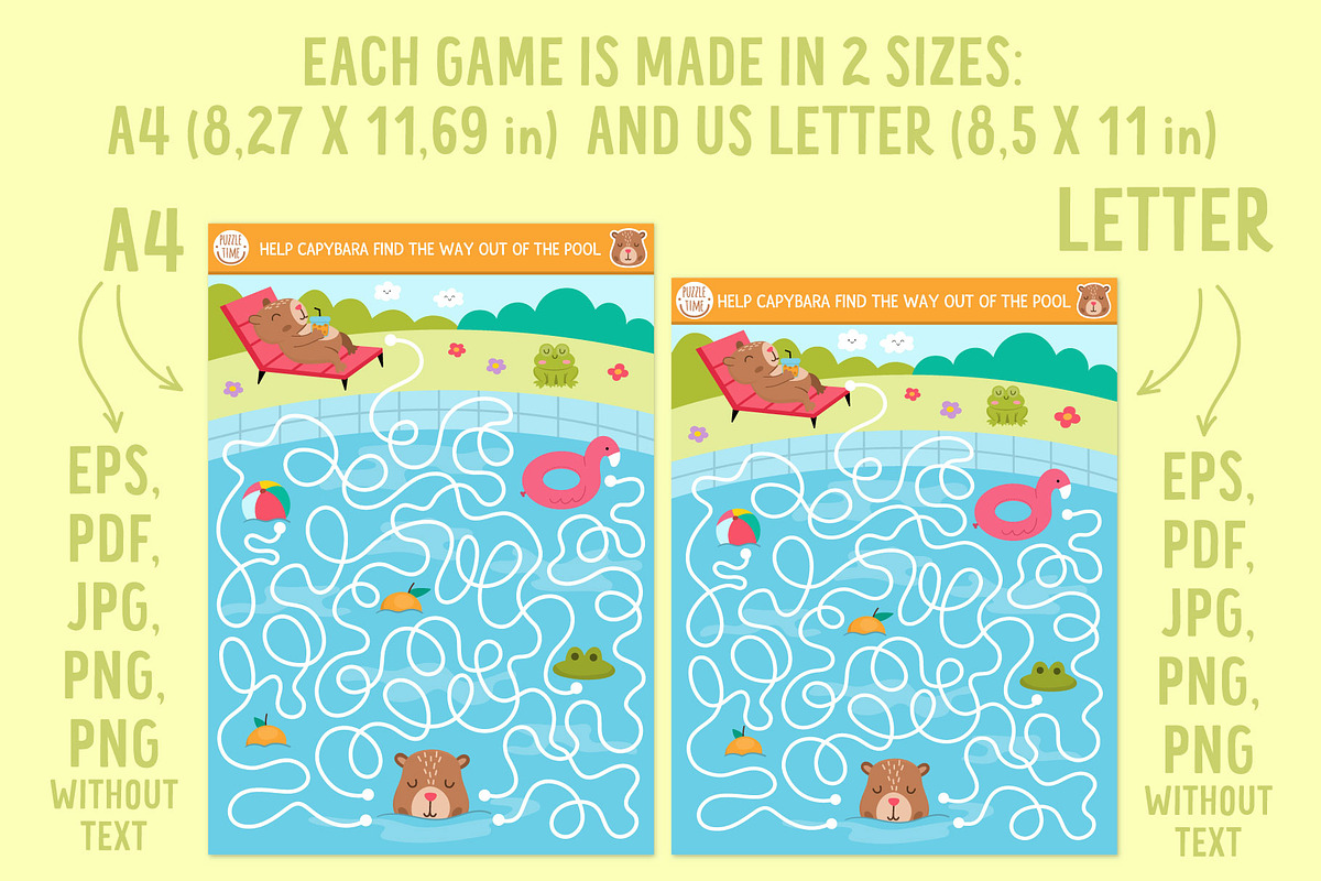 Capybara games and activities, an Education Illustration by Lexi Claus (Photo 13 of 16)