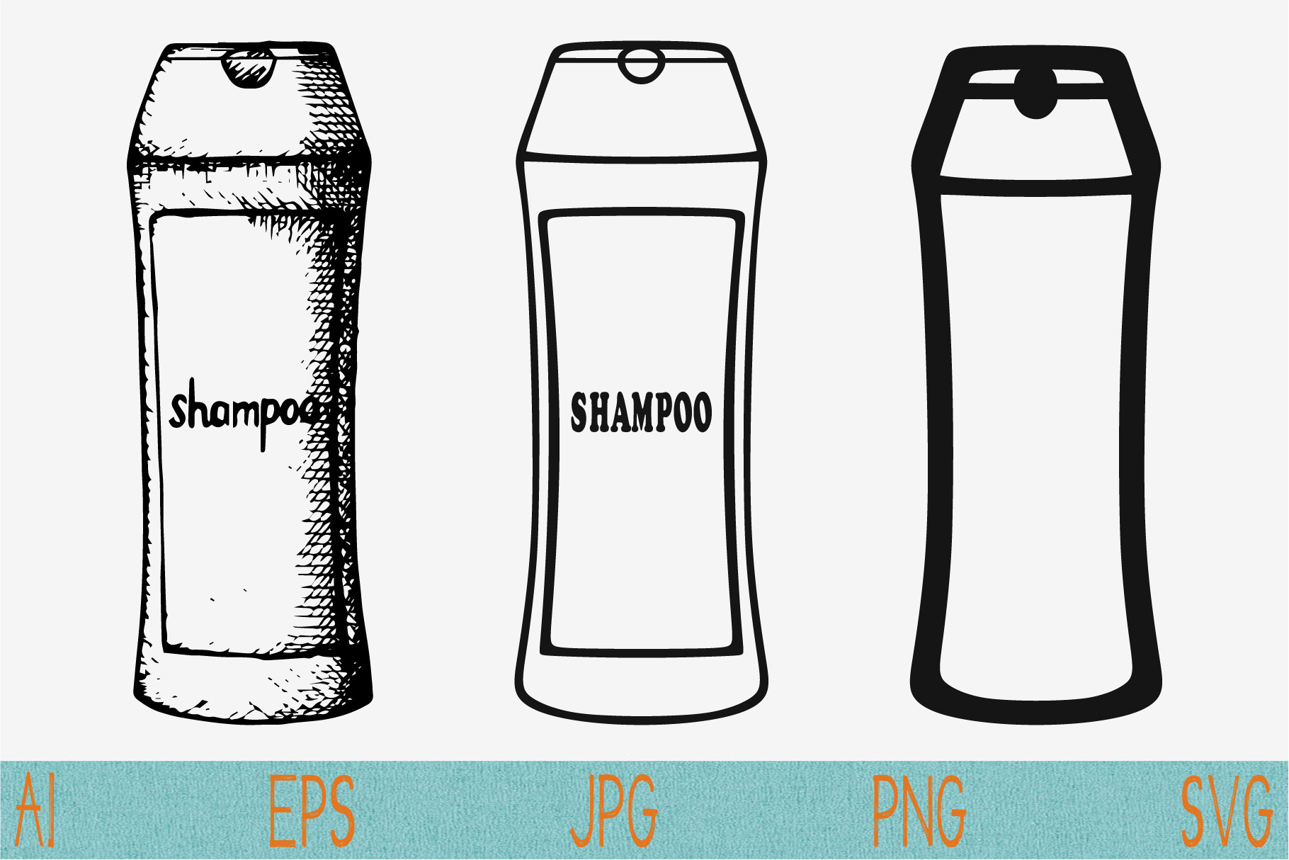 shampoo svg set vector png eps, an Icon by FileVectorSVG