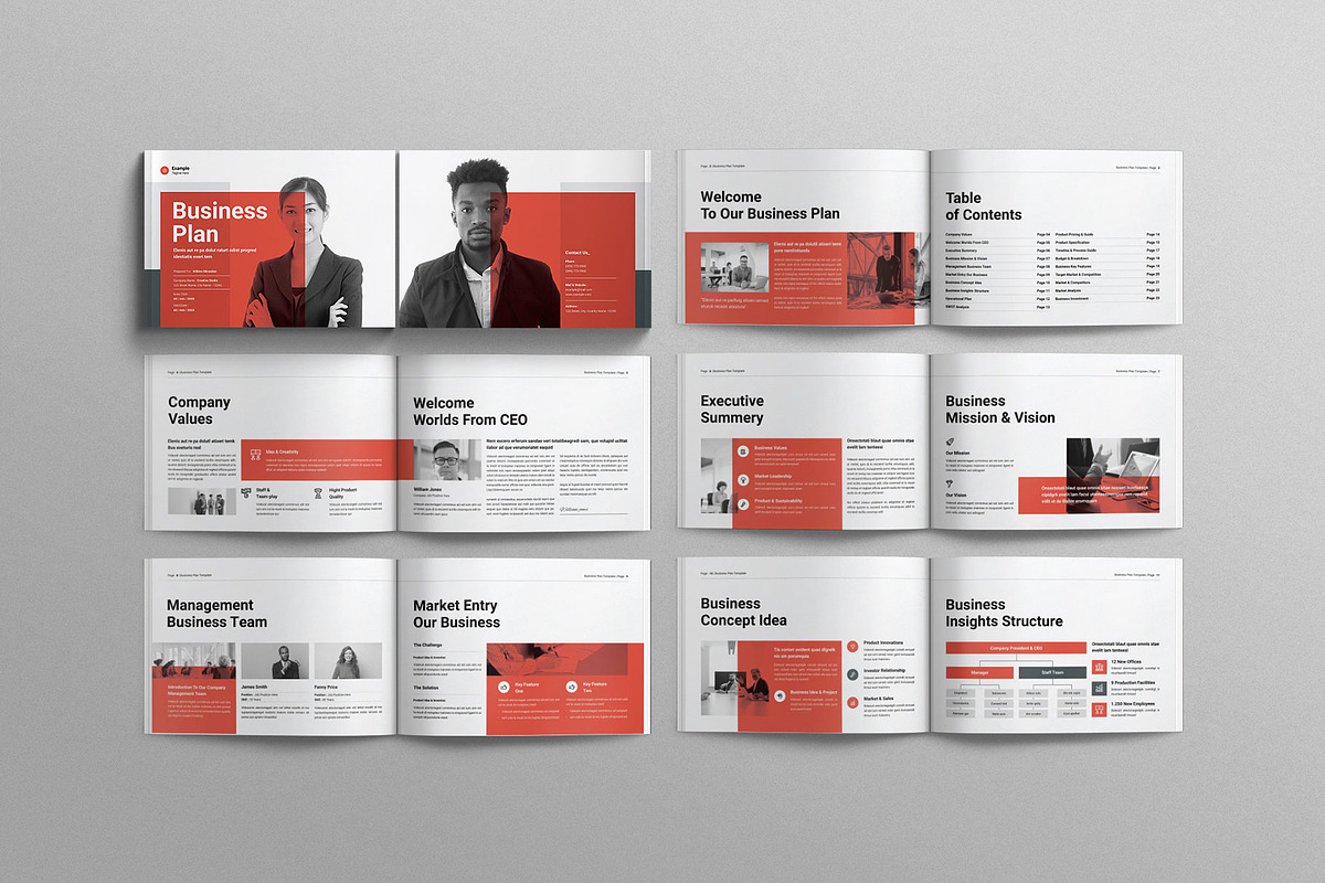 Business Plan Template Landscape, a Brochure Template by Work-Envance (Photo 9 of 10)