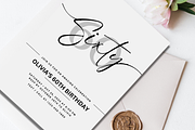 60th Birthday Party Invitation Card, an Invitation Template by TheSimplySereneShop (Thumbnail 6 of 10)