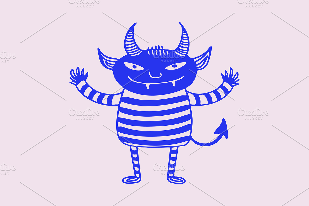 Cute Horned Monsters Illustrations, a Seasonal Illustration by Danil Polshin (Photo 2 of 5)