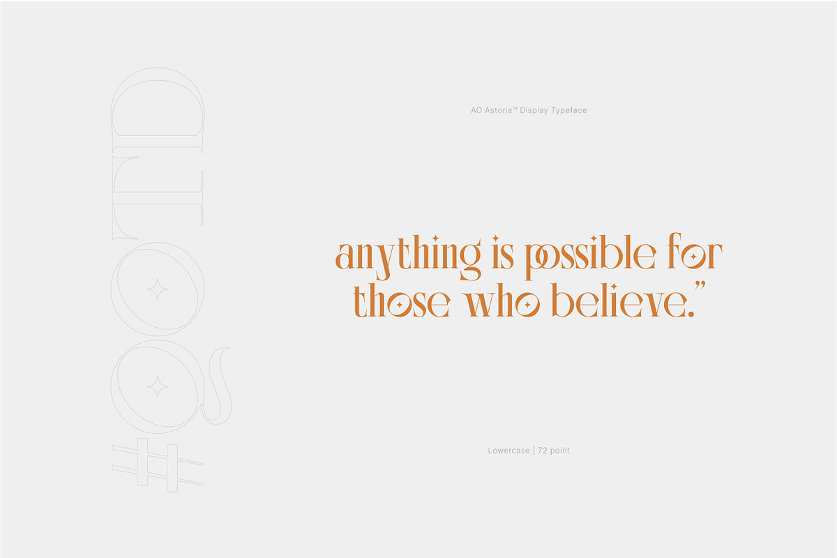 AO Astoria - Display Typeface, a Serif Font by OwunStudio (Photo 16 of 25)