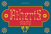 Atheris Stamp, a Blackletter Font by Craft Supply Co. (Thumbnail 1 of 8)