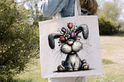 Watercolor Raster Bunny Clipart PNG, an Illustration by Canvas Craft (Thumbnail 7 of 7)
