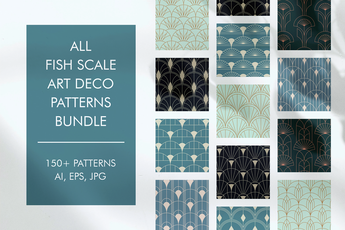 40% OFF | All Fish Scale Art Deco, a Pattern Graphic by Firowerk (Photo 1 of 13)