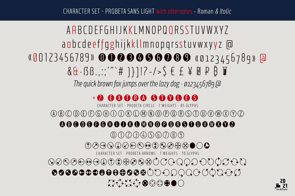 Probeta Sans Light & Italic -4 fonts, a Sans Serif Font by deFharo (Photo 2 of 8)