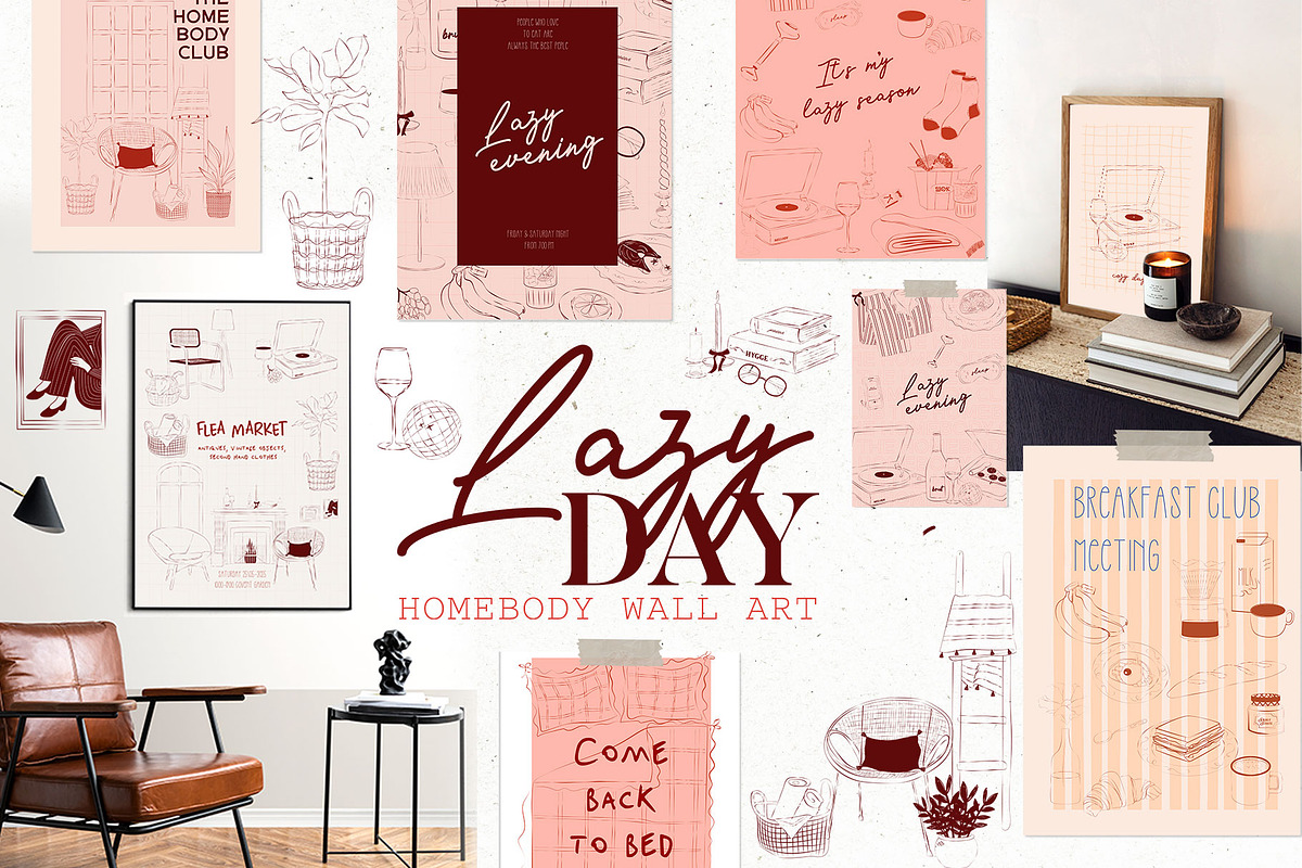 Lazy Day. Homebody Poster, a Decorative Illustration by Mio Buono (Photo 1 of 9)