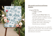 Classic Wedding Toile de Jouy Print, a Background Graphic by Hughes Studio (Thumbnail 3 of 6)