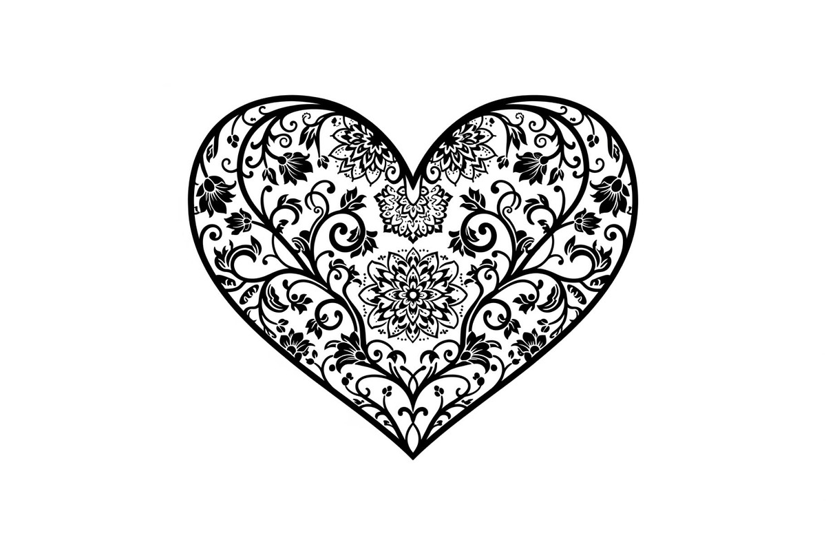 Ornamental Heart Silhouette Bundle, an Illustration by jahid234 (Photo 12 of 31)