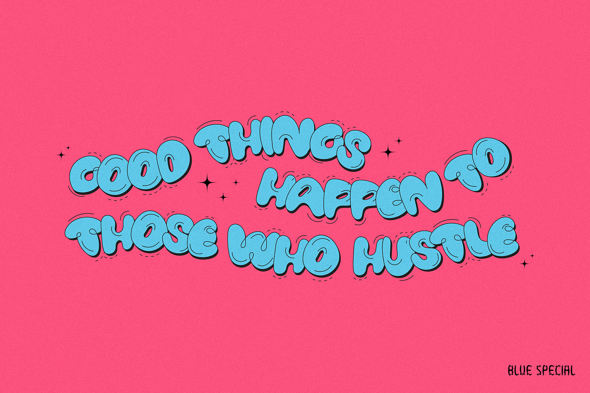 Bubblicity | Bubble Font Family, a Sans Serif Font by Ckybe's Corner (Photo 8 of 13)