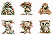Fall Woodland Animal Clipart, a Seasonal Illustration by fashionaddict (Thumbnail 4 of 7)
