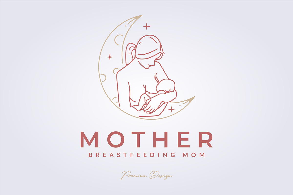 mom breastfeeding mother infant logo, a Branding & Logo Template by Lodzrov