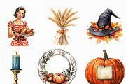 Vintage Thanksgiving Clipart, an Illustration by Craft Nest (Thumbnail 4 of 6)
