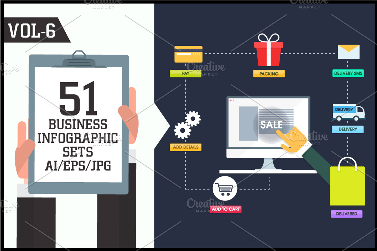 Business Infographic Sets Vol - 6, a Work Illustration by Allies Interactive (Photo 1 of 9)