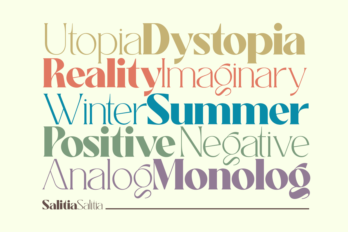 Salitia - 6 Font and Swash, a Serif Font by Dharmas Foundry (Photo 3 of 16)