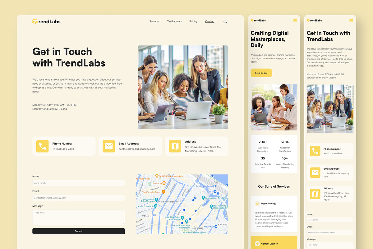 TrendLabs - Marketing Agency Framer, a Websites & App Template by peterdraw (Photo 3 of 4)
