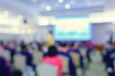 Blur of business Conference and Presentation in the conference h, an Abstract Photo by Casanowe-studio