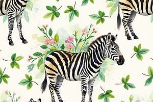 Zebra Seamless Pattern